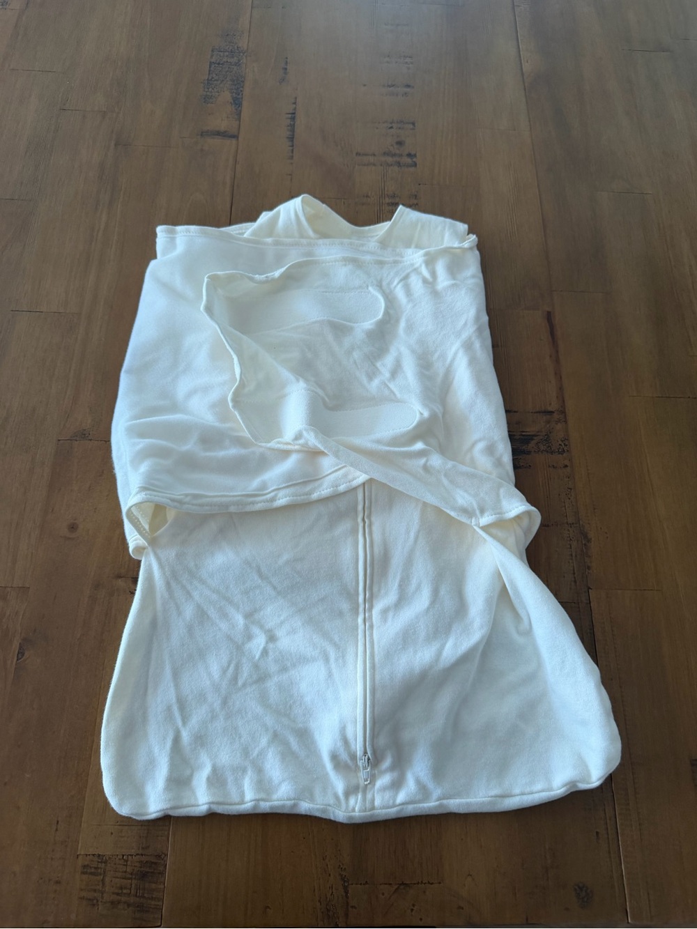 Halo White Cotton Sleep Sack Swaddle with Front Zipper